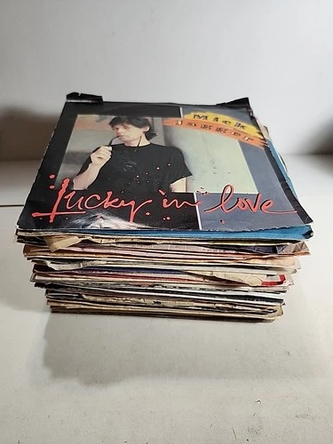 Vintage 1970s-80s 45 RPM 7 Records Lot of 45 Mick Jagger Elton John More