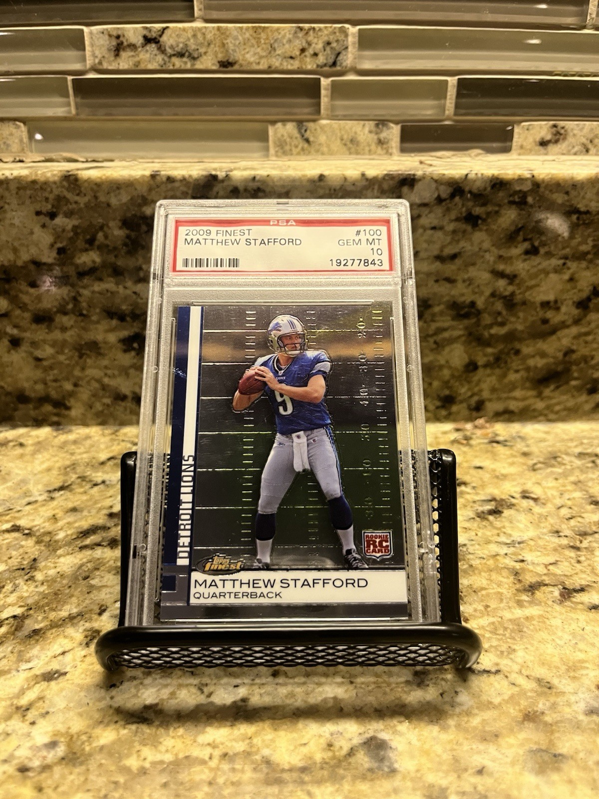 2009 Topps Finest RC Matthew Stafford #100 PSA 10. Low Pop. MVP!