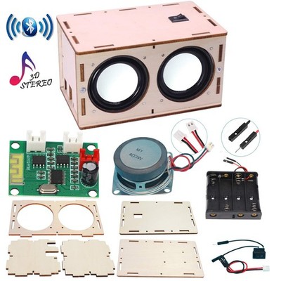 DIY Bluetooth Speaker Box Kit Electronic Sound Amplifier  Build Your Own Port...