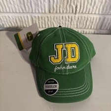 John Deere Green Cap Hat Toddler One Size Stretch Back. Farm Core Kids Tractor