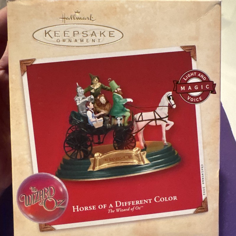 Hallmark Keepsake Ornament Horse Of A Different Color Wizard Of Oz 2002