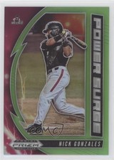 2020 Panini Prizm Draft Picks Power Surge Lime Green 2/75 Nick Gonzales nd3