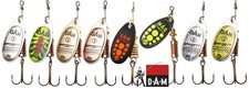 DAM Standard Spinners Size 1 - 6 Spin Fishing Lures Trout Perch Chub Salmon Pike