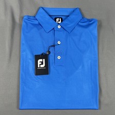 FootJoy Golf Shirt Polo Shirt Tonal Dot Print Large Royal Blue NWT MSRP 88