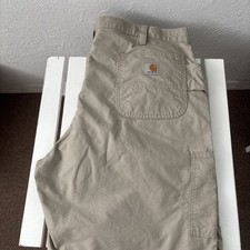 Carhartt Shorts Men's Size 42 Tan Original Fit B147 Carpenter Workwear Cotton