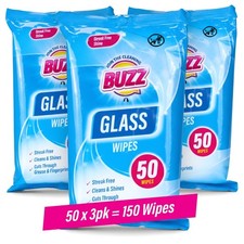 1-12PK Glass Cleaning Window Wipes 50PK Mirror Cleaner Streak Free Large Strong