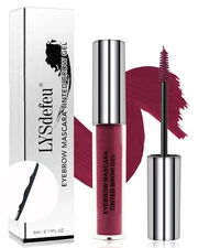 Tinted Eyebrow Gel Mascara- 1Pcs Long Lasting Waterproof Burgundy Tinting Eye Br