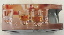 SET OF 6 TASTER SHOOTER SHOT GLASSES CIRCLEWARE FREE SHIPPING