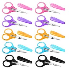 10 Pack Small Craft Scissors Set, Tiny Travel Scissor with Cover, Mini Scisso...