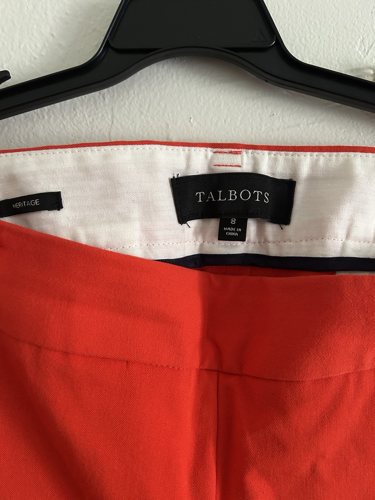 Talbots Red Women's Flat Front Solid Regular Pant… - image 1