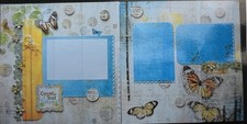 12 x 12 Scrapbook Page Kit Count Your Blessings Butterflies 3 Prints  Pieces