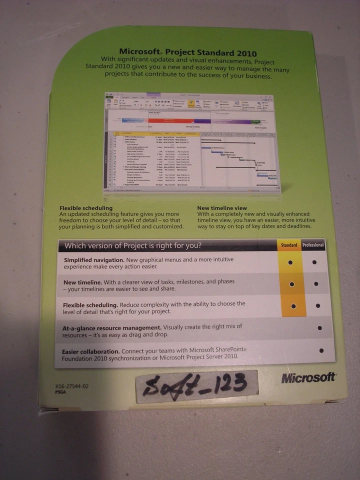 Microsoft Project 2010 Standard For 2 PCs Full Retail Version =SEALED BOX= - Image 3 of 4