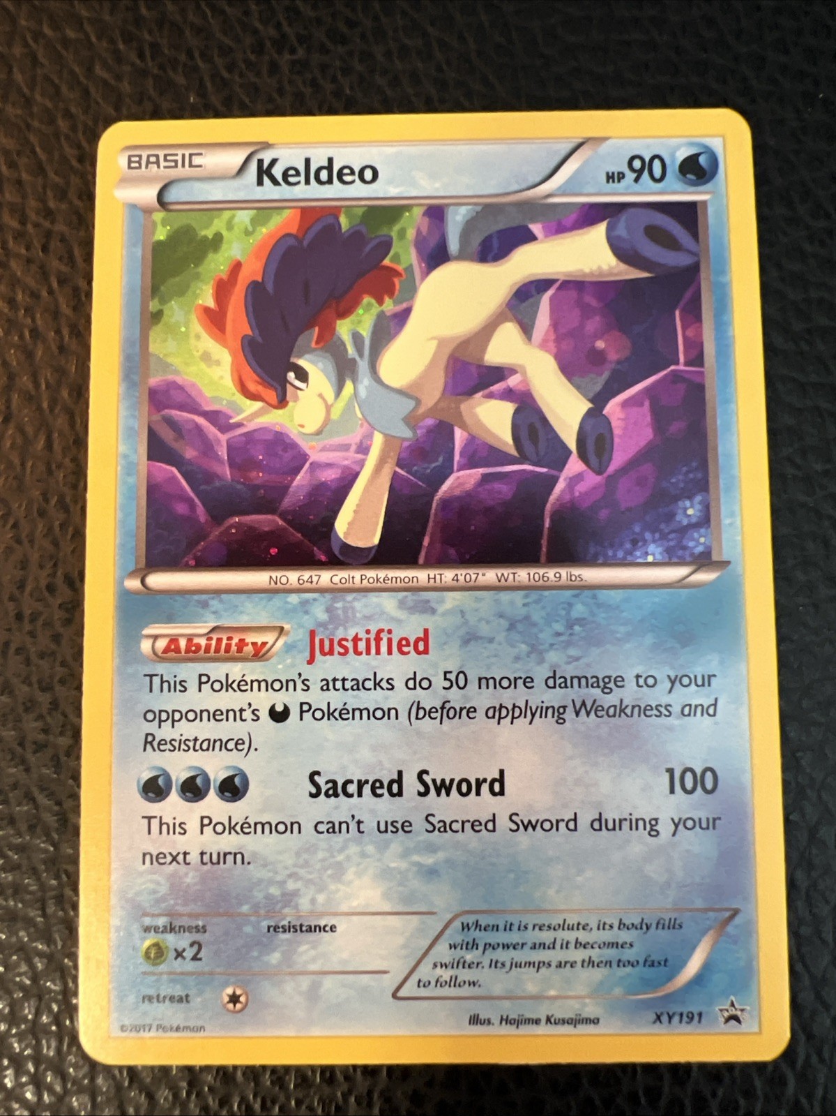 Keldeo XY191 Black Star Promo 2017 Pokemon Card Near Mint - Mint *