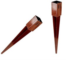 FENCE POST SPIKE HOLDER 3" X 3" 75MM METAL HOLDERS