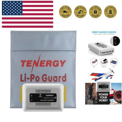 TN267 1-4 Cells Li-Po/Li-Fe Balance Charger and Lipo Charging Bag for Airsoft...