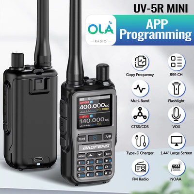 UV-5R Mini Walkie Talkie Multi Band Bluetooth APP Wireless Funkgerät Handfunke