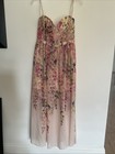 BCBG Long Floral Bustier Dress