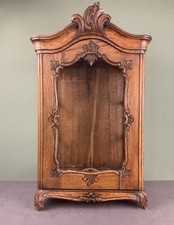 Vetrina pensile barocco rovere