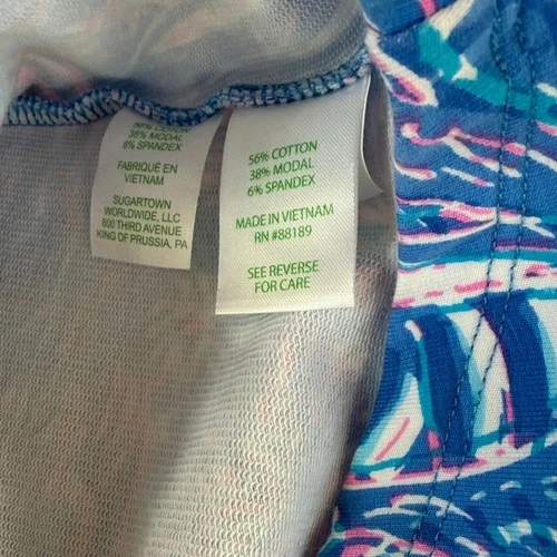 Lilly Pulitzer Blue and Pink Tropical Print Top image 9