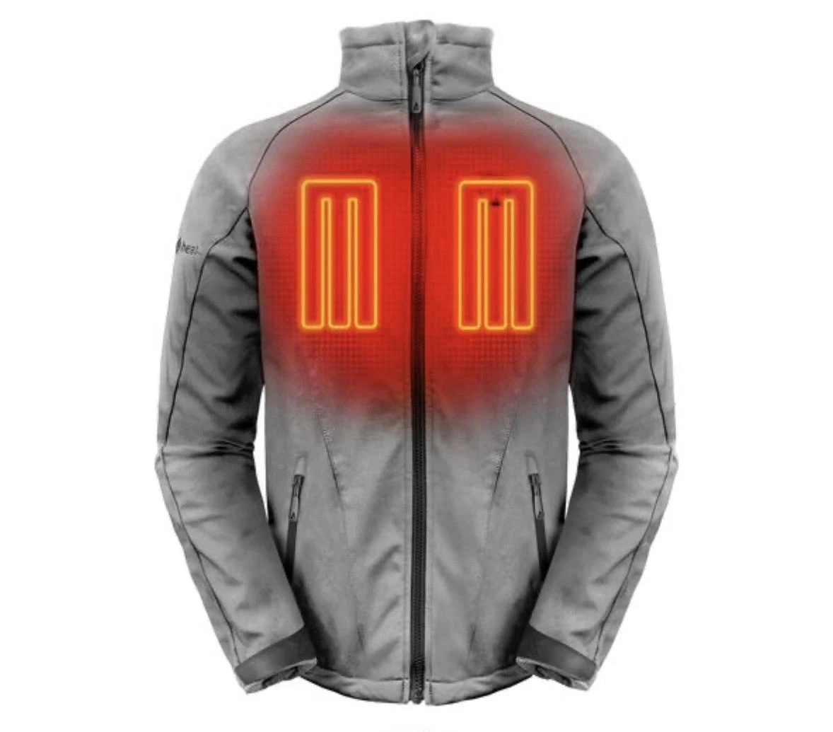 ActionHeat 5V Men's Softshell Battery Heated Jacket NEW Size S Light Grey