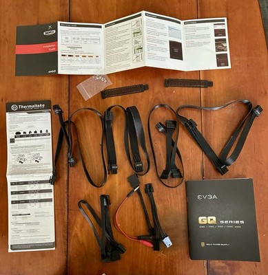 EVGA GQ Modular PSU Cable Kit 650GQ 750GQ 850GQ 1000GQ VGA CPU SATA +Accessories