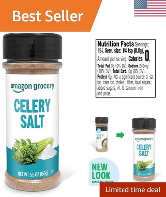 Celery Salt, 5.5 Oz Previously Happy Belly, Packaging May Vary