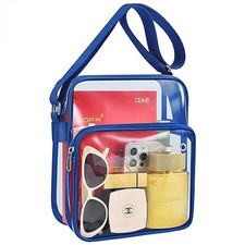 Clear Messenger Bag Stadium Approved Clear Bag Purse for Stadium Events