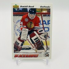 1991-92 Upper Deck Dominik Hasek Rookie Card RC #335 Chicago Blackhawks ENGLISH. rookie card picture