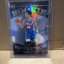 Panini Select 2024-25 Rookie Revolution Jared McCain 76ers Prizm #16 NBA Card