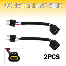 2x H4 9003 to H13 9008 Headlight Conversion Cable Wiring Harness Socket Adapter