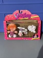 VTG 80s Fisher Price Smooshees Cuddlers Plush Doll Beth Bicycle Play Set Rare