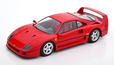 1:18 1987 Ferrari F40 -- Red w/Black or Red Interior -- KK-Scale
