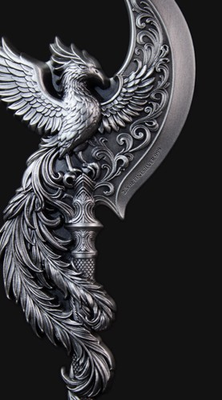 #ad #ad 2025 South Korea KOMSCO Phoenix Arcblade 2.5 oz Silver Antiqued Shaped Medal $315.00