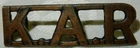 WW2 KAR KINGS AFRICA RIFLES MILITARY BRASS SHOULDER TITLE BADGE 2 LUGS GENUINE