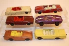 6 Vintage 1950s-1970s Diecast Cars MERCEDES / PONTIAC / FORD / PACKARD / ALPINE