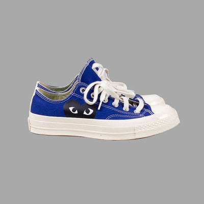 CONVERSE x COMME des GARCON Play Chuck 70 Low Blue Quartz Canvas Sneakers Sz 7