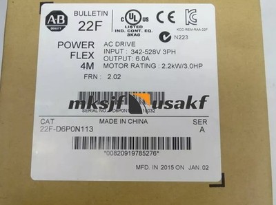 22F-D6P0N113 New PowerFlex 4M-2.2 kW (3 HP) AC Drive US Free tax #qo