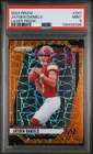 Jayden Daniels - 2024 Panini Prizm Football Orange Lazer #347 Rookie RC PSA 9