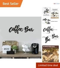 Wooden Coffee Bar Wall Sign Kitchen Decor Farmhouse Style Gift