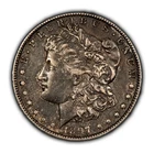 1897-S $1 Morgan Silver Dollar - Deep Patina - AU Semi Key Date - SKU-D5131
