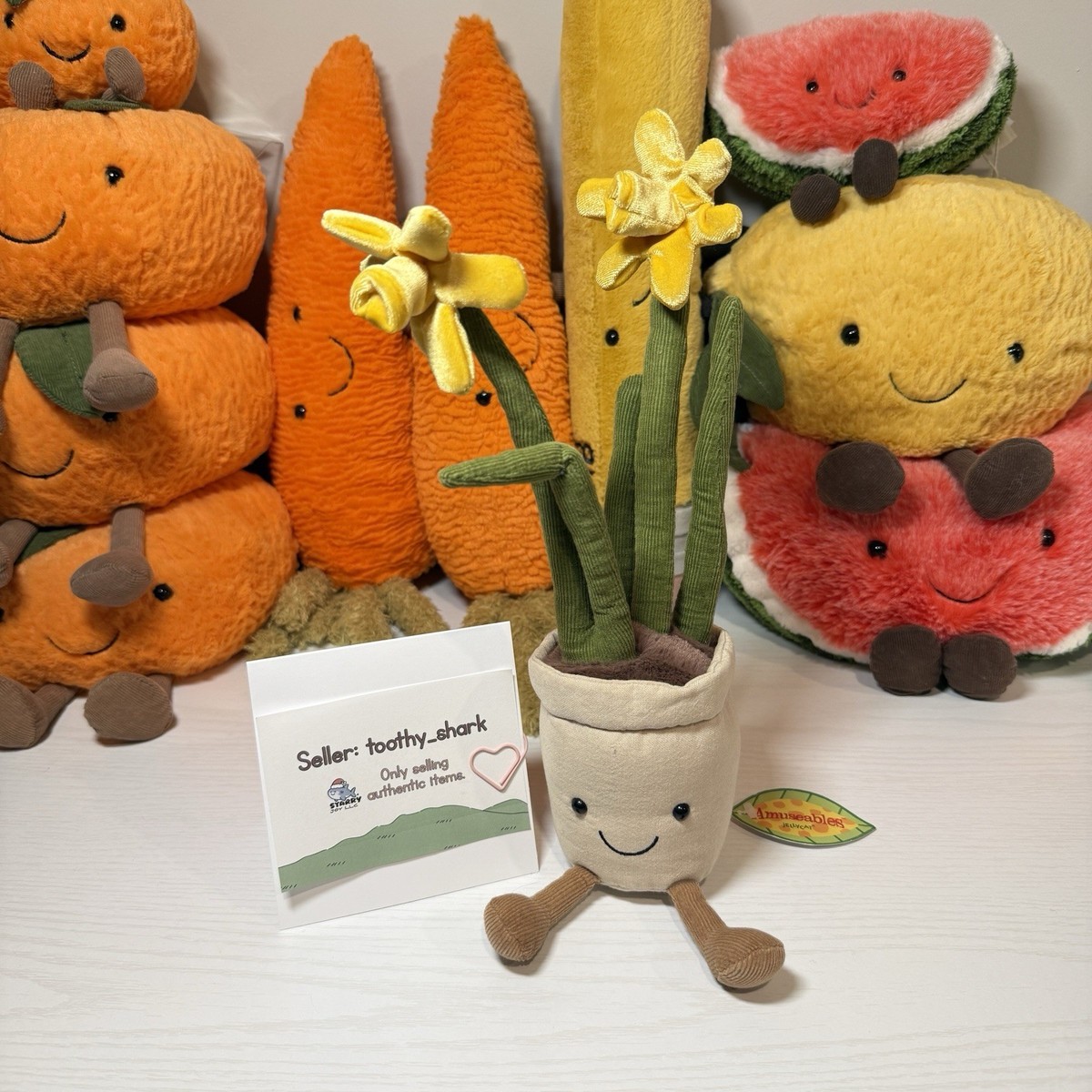 Jellycat Amuseable Daffodil BNWT - Retired & Rare - Plant