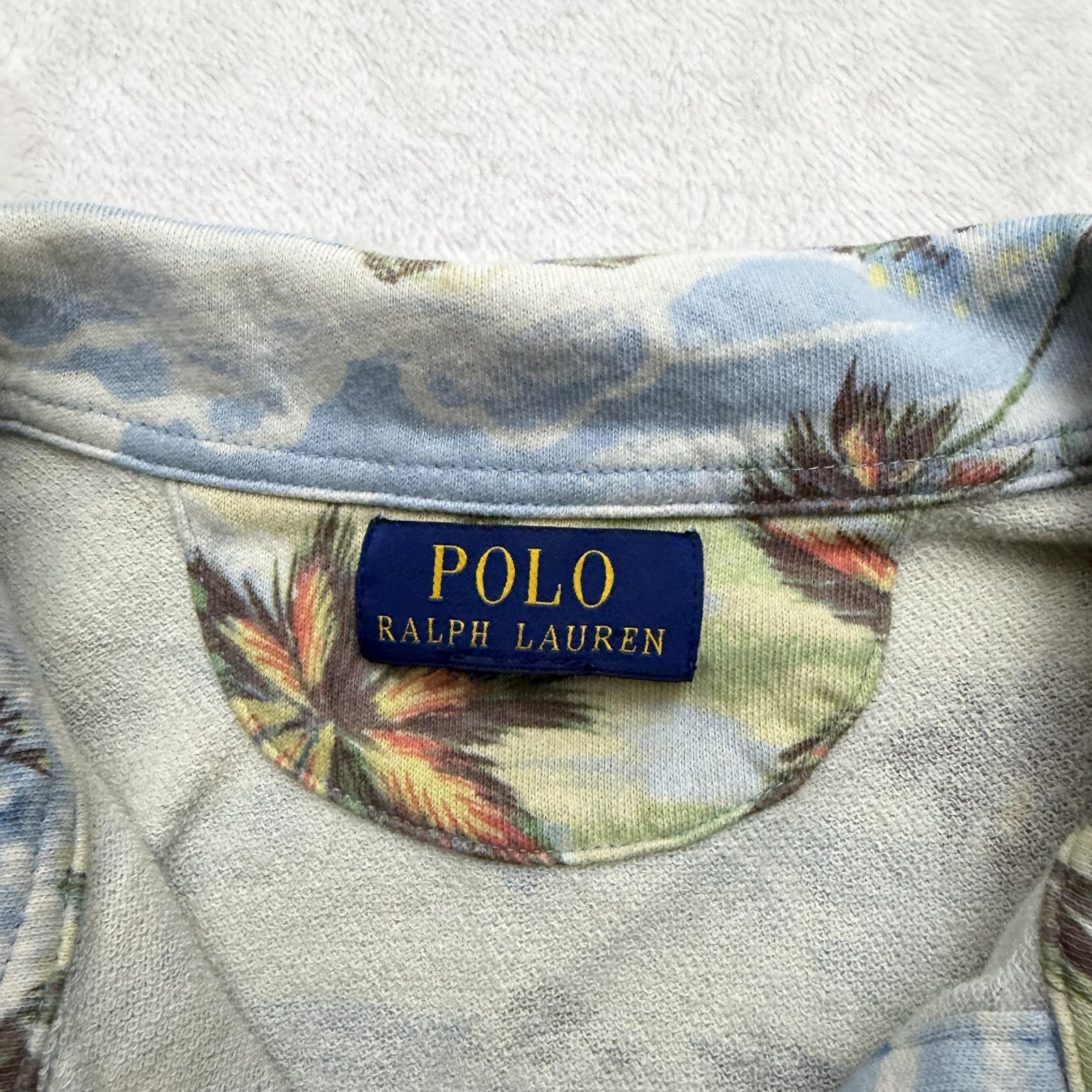 Ralph Lauren Polo Shirt Mens Medium Multicolor Tropical Beach Scenic Print thumbnail 15