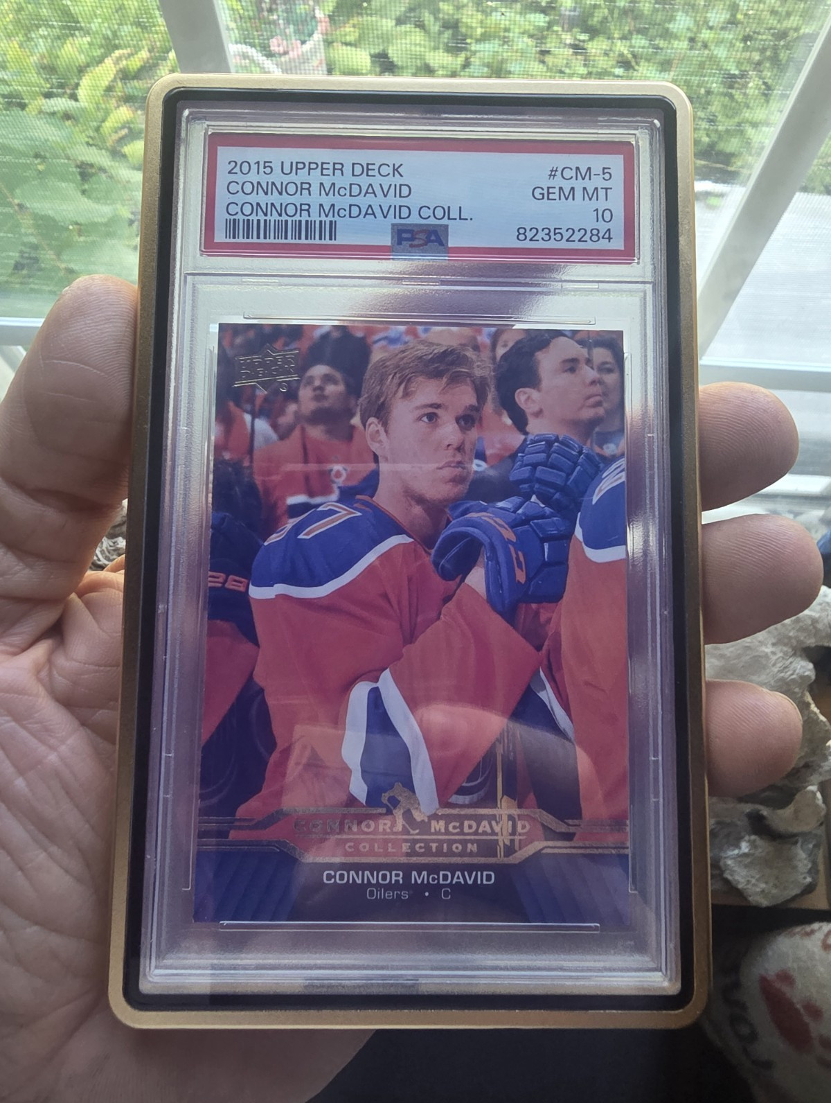 Upper Deck 2015-16 Connor McDavid Collection CM-5 Connor McDavid RC PSA 10 view 1