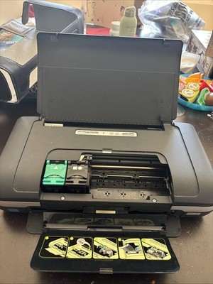 HP OfficeJet H470 Mobile Inkjet Color Printer Untested, No Cords Comes With Case