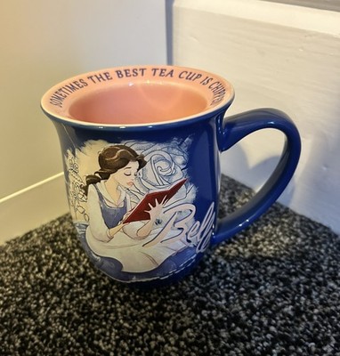 Disney Store Belle Prinzessin Die Schöne und das Biest Kaffee Tee Becher Tasse Blau Neu mit Etikett