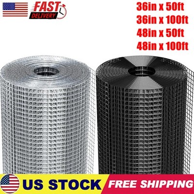 Hardware Cloth 36'' 48'' x 50'/100' Wire Mesh Roll Chicken Wire Fence 1/2'' 19Ga