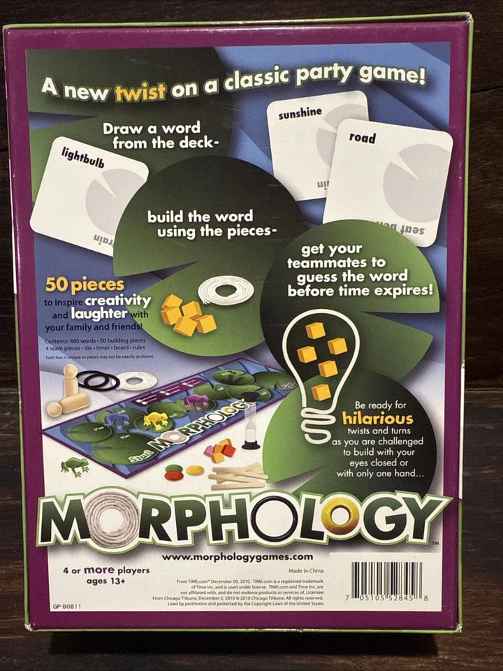 Jogo de tabuleiro Morphology Creative Building Team Family Adivinhação novo em caixa aberta - Imagem 2 de 3