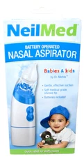 New NeilMed Battery Operated Nasal Aspirator Quick Relief for Babies & Kids