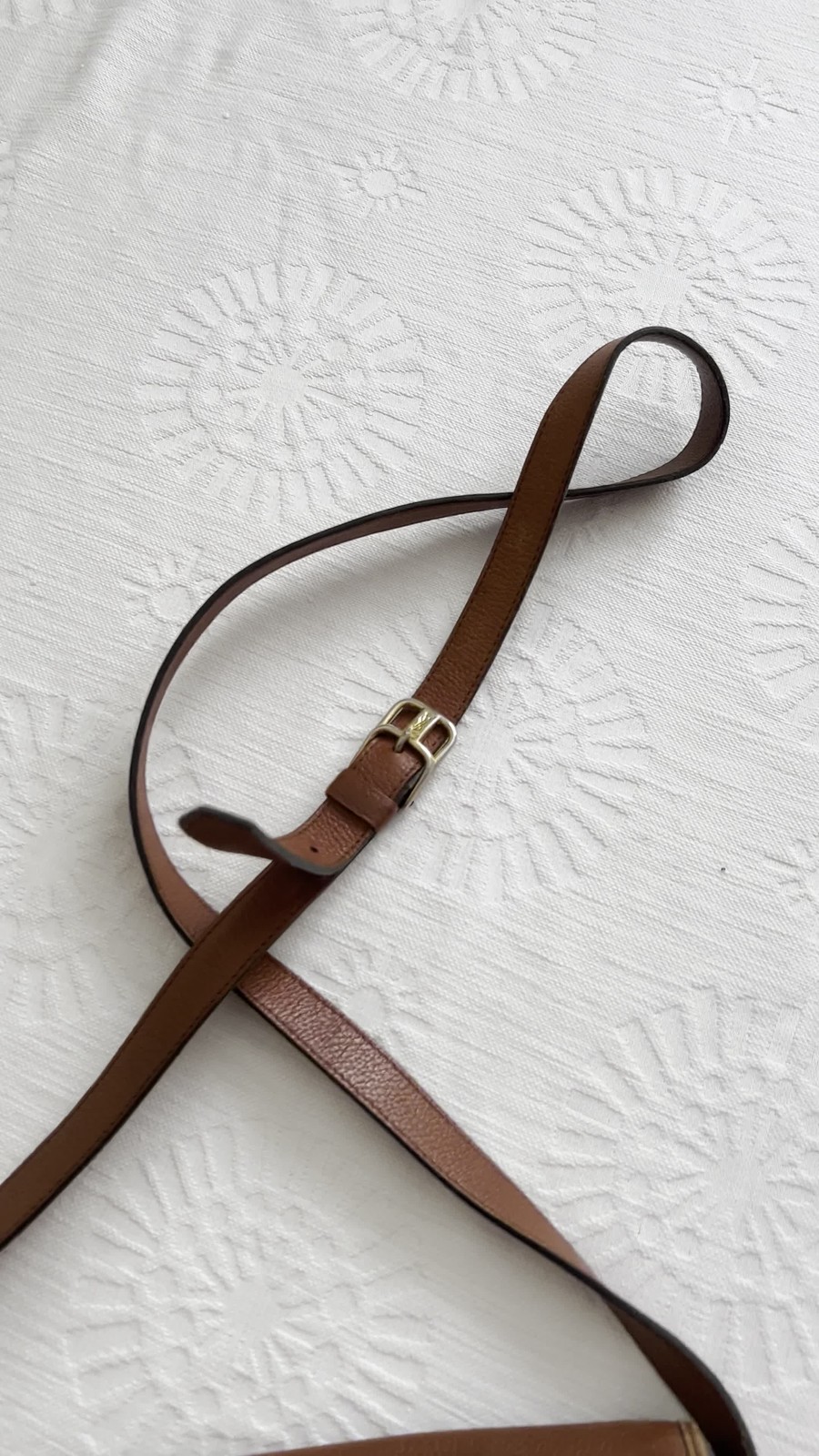 Borsa a tracolla vintage Yves Saint Laurent in pelle logo YSL marrone marrone marrone chiaro pochette