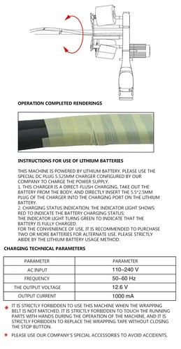 Air Conditioning Tape Winding Machin Air Conditioner Insulation Pipe Wrap WK-600 - Picture 10 of 11